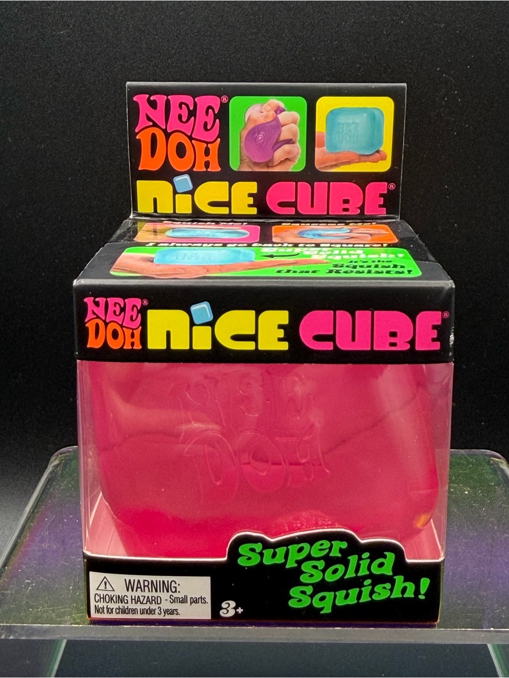 Needoh Nice Cube - Pink Super Solid Squish Kids Toy
